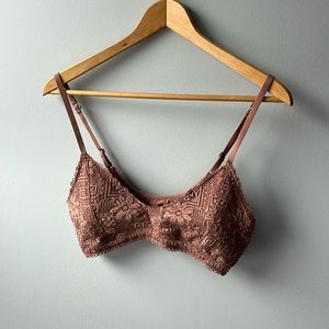 Lace bralette dusty pink size large